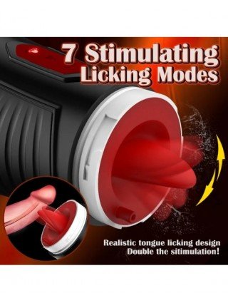 Automatic Male Masturbator Cup Tongue Licking Realistic Vagina