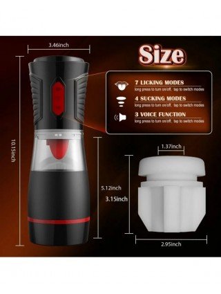 Automatic Male Masturbator Cup Tongue Licking Realistic Vagina