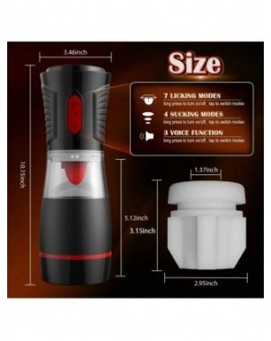 Automatic Male Masturbator Cup Tongue Licking Realistic Vagina
