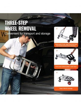 Folding Hand Truck Aluminum Heavy Duty Industrial Collapsible