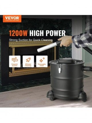 Ash Vacuum Cleaner, 20 liters, 1200W strong suction, with 1.2 M
