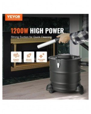 Ash Vacuum Cleaner, 20 liters, 1200W strong suction, with 1.2 M