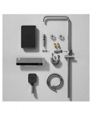 Bathroom Digital Display Shower System Brass Waterfall Shower