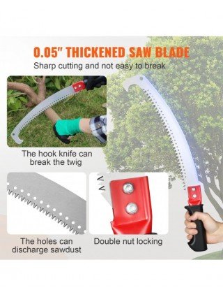 Manual Pole Saw 4.6-9.8ft Extendable Pruner Manual High Branch