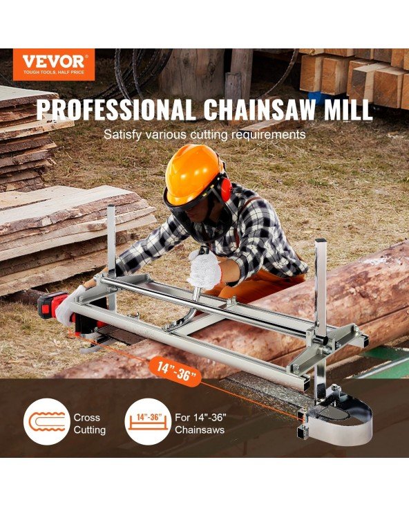 Chainsaw Mill Portable Milling Guide Bar Sawmill Adjustable Chainsaw Mill Portable Milling Guide Bar Sawmill Adjustable