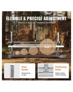Chainsaw Mill Portable Milling Guide Bar Sawmill Adjustable
