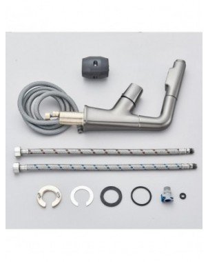 Gray Waterfall Bathroom Basin Faucet Hot Cold Water Mixer Lift