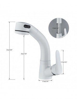 Pull Out Black Bathroom Sink Faucet Hot and Cold Water Mixer