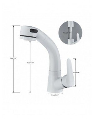 Pull Out Black Bathroom Sink Faucet Hot and Cold Water Mixer