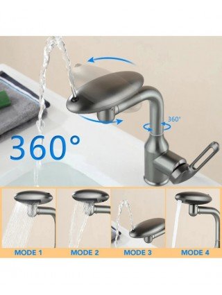 Multi Functional Waterfall Basin Faucet 4 Water Outlet Mode