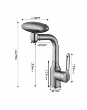 Multi Functional Waterfall Basin Faucet 4 Water Outlet Mode