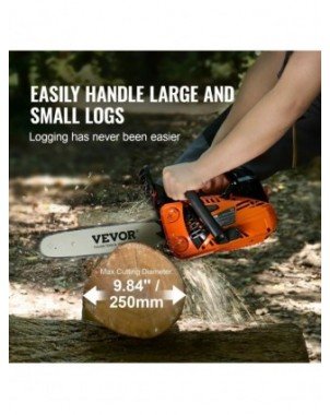 Gasoline Chainsaw Gas Powered Wood Cutting Engine Handheld