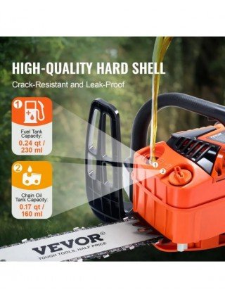 Gasoline Chainsaw Gas Powered Wood Cutting Engine Handheld