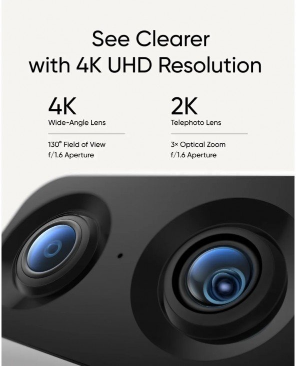 Security Indoor Cam S350 Dual Cameras 4K UHD Resolution