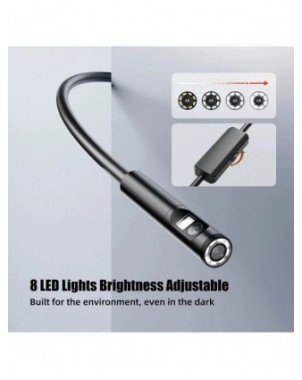 Endoscope Camera Dual Lens 8mm HD Borescope IP67 Waterproof