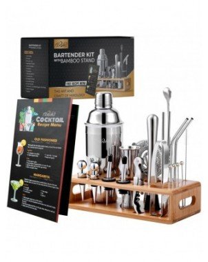 25 Pieces Mixology Bartender Kit with Cocktail Shaker &