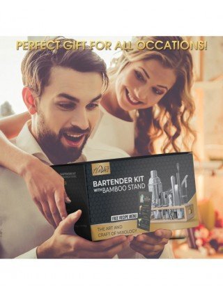 25 Pieces Mixology Bartender Kit with Cocktail Shaker &
