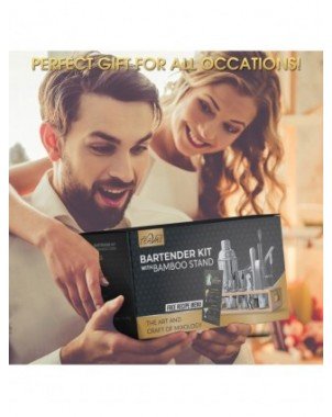 25 Pieces Mixology Bartender Kit with Cocktail Shaker &