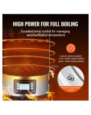 Electric Brewing System, 8 GALLON Brewing Stock Pot All-in-One