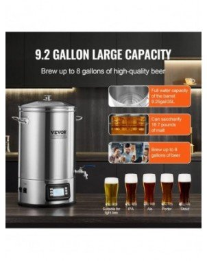 Electric Brewing System, 8 GALLON Brewing Stock Pot All-in-One