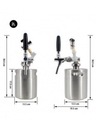 Brand New 2/4/5L Mini Keg Tap System Flow Control Faucet Single
