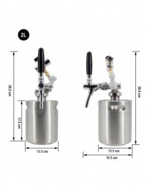 Brand New 2/4/5L Mini Keg Tap System Flow Control Faucet Single