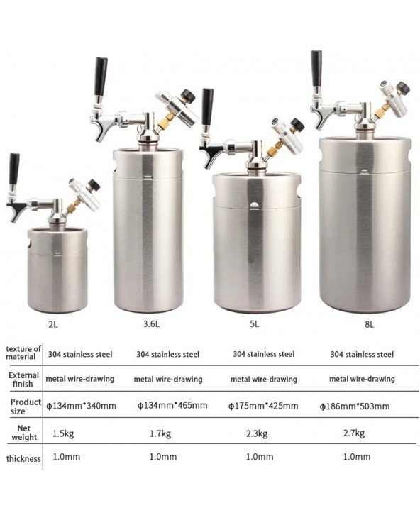 Stainless Steel Beer Kegs Tabletop Brewer Easy-to-operate Stainless Steel Beer Kegs Tabletop Brewer Easy-to-operate