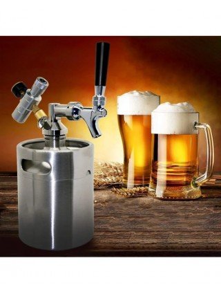 2L 3.6L Mini Beer Keg Stainless Steel Portable Beer Dispenser