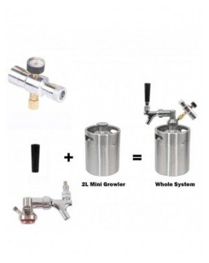 2L 3.6L Mini Beer Keg Stainless Steel Portable Beer Dispenser
