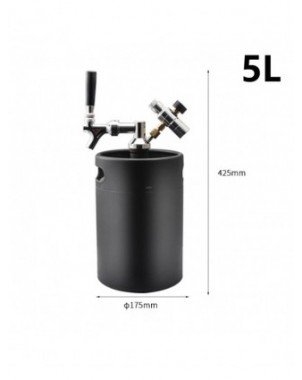 5L Mini Keg Pressurized Beer Keg System Stainless Steel Mini