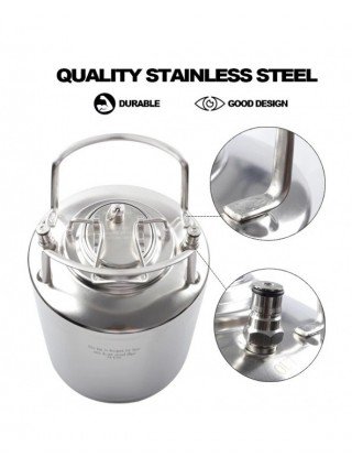 2.5 gallon 10L Cornelius style stainless steel Beer Keg &