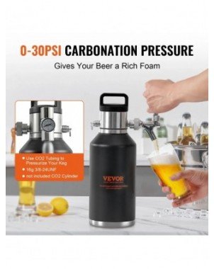 Beer Growler Tap System 304 Stainless Steel with Pressure