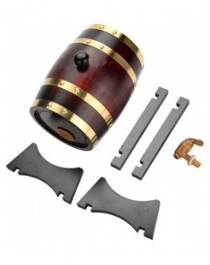 3L Wood Barrel Vintage Oak Beer Brewing Tools Tap Dispenser for
