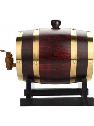 3L Wood Barrel Vintage Oak Beer Brewing Tools Tap Dispenser for