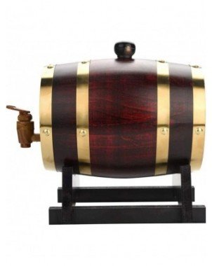 3L Wood Barrel Vintage Oak Beer Brewing Tools Tap Dispenser for