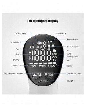 LED Digital Electronic Hand Grip Power Strength Trainer Tester