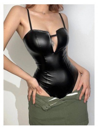 Black Slim Sexy Bodysuit Lingerie Hollow Out Bodys Para Mujer