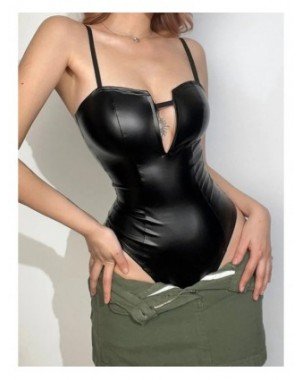 Black Slim Sexy Bodysuit Lingerie Hollow Out Bodys Para Mujer