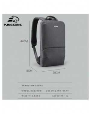 Kingsons New Unisex Backpacks Thin 15'' Laptop Men Business