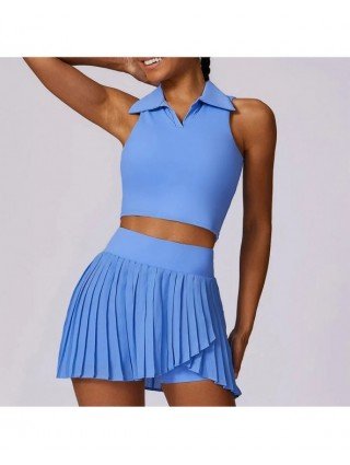 Summer Outdoor Leisure T-shirt Yoga Set 2PCS Women Gym Clothes