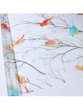 Rainbow Window Privacy Film,Hummingbirds Stained Glass Window