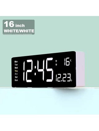 Aierwill N6 Digital Wall Clock 16inch Large Alarm Clock Remote