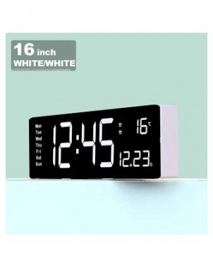 Aierwill N6 Digital Wall Clock 16inch Large Alarm Clock Remote