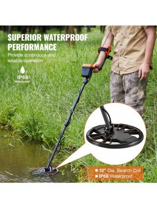 Metal Detector for Adults & Kids 10Inch Waterproof Search Coil