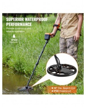 Metal Detector for Adults & Kids 10Inch Waterproof Search Coil