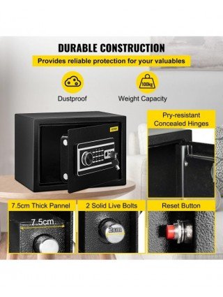 Fingerprint Locks Safe Deposit Box 0.8/1.7/2.1 Cubic Feet