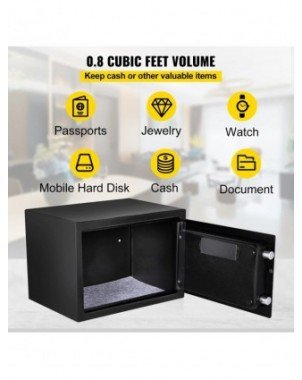 Fingerprint Locks Safe Deposit Box 0.8/1.7/2.1 Cubic Feet