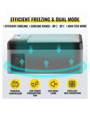 15L Small Fridge Portable Car Freezer 12V/24V Mini Refrigerator