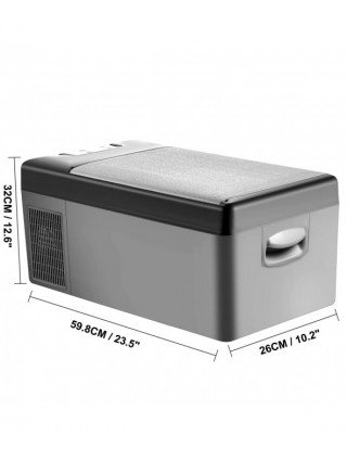 15L Small Fridge Portable Car Freezer 12V/24V Mini Refrigerator