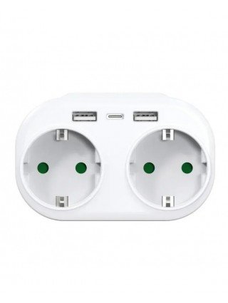 EU KR Plug Power Strip with AC Outlets USB Charging Ports Wall